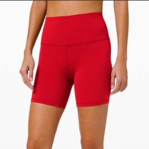 Lululemon align biker shorts 6” dark red